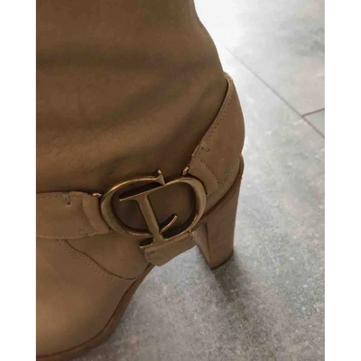 Pre-owned Dior Beige Leather Boots