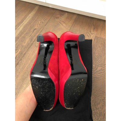 Pre-owned Fendi Heels In Red