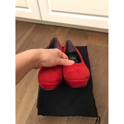 Pre-owned Fendi Heels In Red