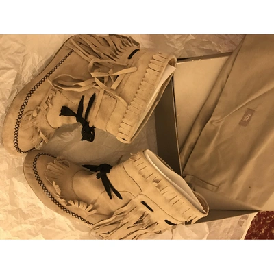 Pre-owned Hoss Intropia Western Boots In Camel