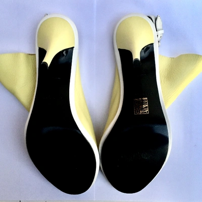 Pre-owned Balenciaga Leather Heels In Yellow