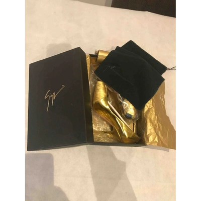 Pre-owned Giuseppe Zanotti Leather Heels In Gold