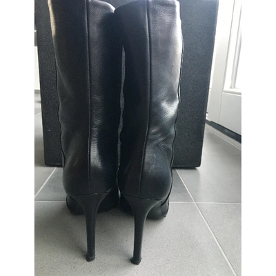 Pre-owned Tamara Mellon Black Leather Ankle Boots