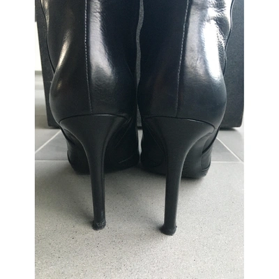 Pre-owned Tamara Mellon Black Leather Ankle Boots