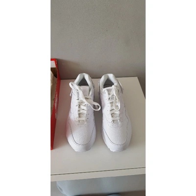 Pre-owned Nike Air Max 1 White Leather Trainers