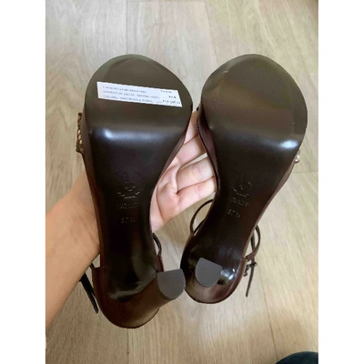 Pre-owned Belstaff Brown Leather Heels