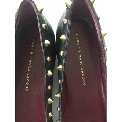 Pre-owned Marc By Marc Jacobs Black Leather Ballet Flats