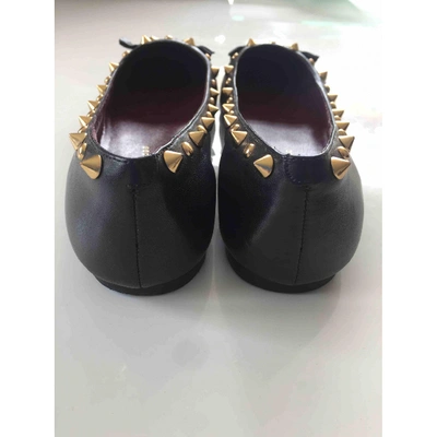 Pre-owned Marc By Marc Jacobs Black Leather Ballet Flats