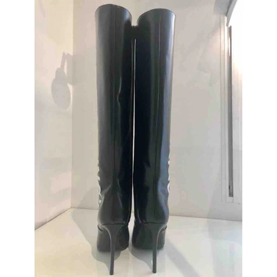 Pre-owned Off-white Black Leather Boots