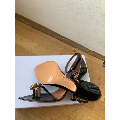 Pre-owned Y/project Patent Leather Sandals In Black