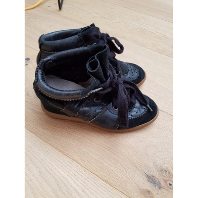 Pre-owned Isabel Marant Betty Leather Trainers In Black