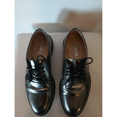 Pre-owned Jimmy Choo Silver Leather Lace Ups