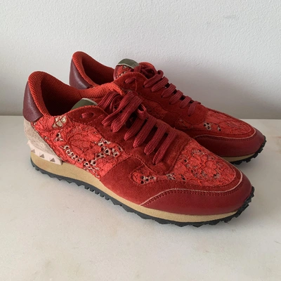 Pre-owned Valentino Garavani Rockrunner Trainers In Red