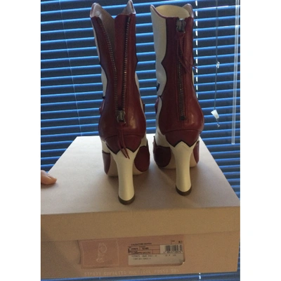 Pre-owned Miu Miu Multicolour Leather Ankle Boots