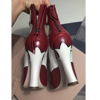 Pre-owned Miu Miu Multicolour Leather Ankle Boots