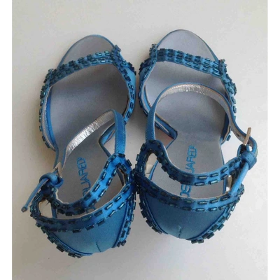 Pre-owned Dsquared2 Leather Sandals In Blue