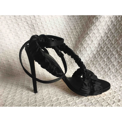 Pre-owned Marco De Vincenzo Cloth Sandals In Black