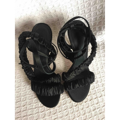 Pre-owned Marco De Vincenzo Cloth Sandals In Black