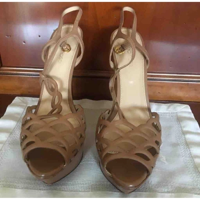 Pre-owned Sergio Rossi Camel Leather Sandals