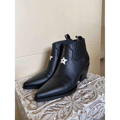 Pre-owned Dior Black Leather Boots