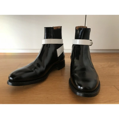 Pre-owned Balenciaga Black Patent Leather Ankle Boots