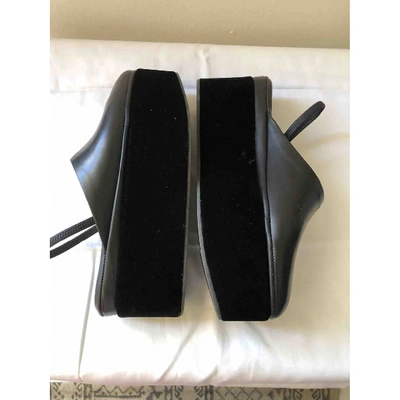 Pre-owned Fendi Leather Mules & Clogs In Black