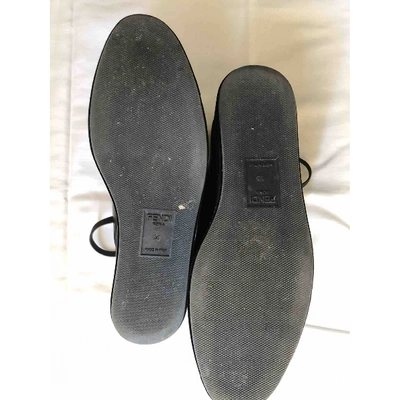 Pre-owned Fendi Leather Mules & Clogs In Black