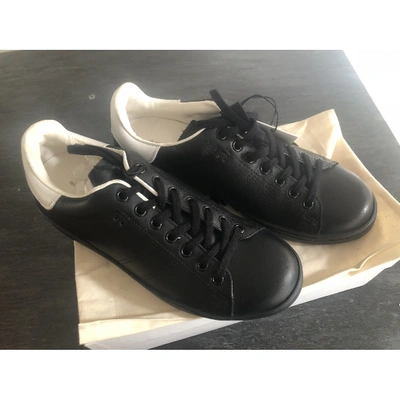 Pre-owned Isabel Marant Bart Black Leather Trainers