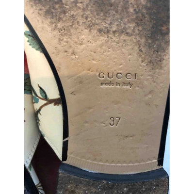 Pre-owned Gucci Princetown Leather Flats In Multicolour