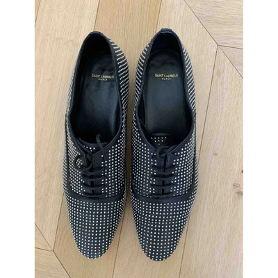 Pre-owned Saint Laurent Black Leather Lace Ups