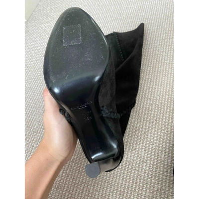 Pre-owned Saint Laurent Black Suede Boots