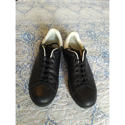 Pre-owned Isabel Marant Bart Black Leather Trainers