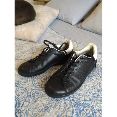 Pre-owned Isabel Marant Bart Black Leather Trainers