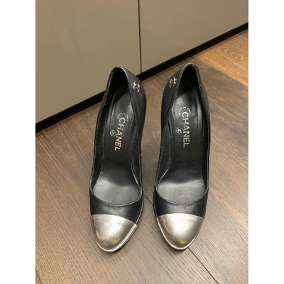 Pre-owned Chanel Leather Heels In Black