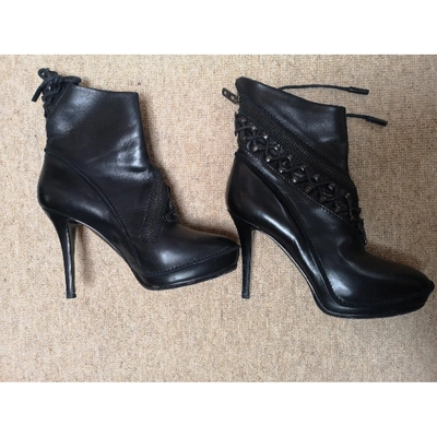 Pre-owned Haider Ackermann Leather Lace Up Boots In Black