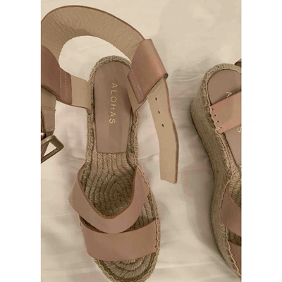 Pre-owned Alohas Leather Sandals In Pink