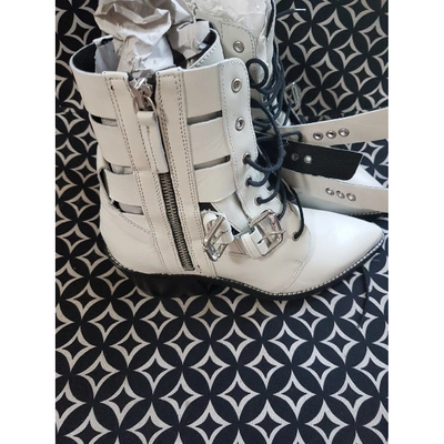 Pre-owned Topshop Leather Ankle Boots In Other