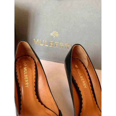 Pre-owned Mulberry Leather Heels In Black