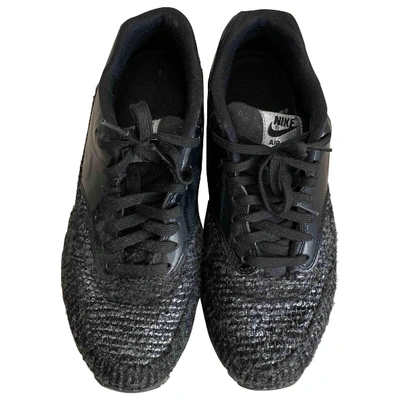 Pre-owned Nike Air Max 1 Tweed Trainers In Black