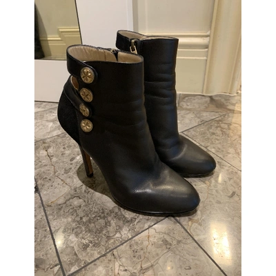 Pre-owned Jimmy Choo Leather Boots In Black