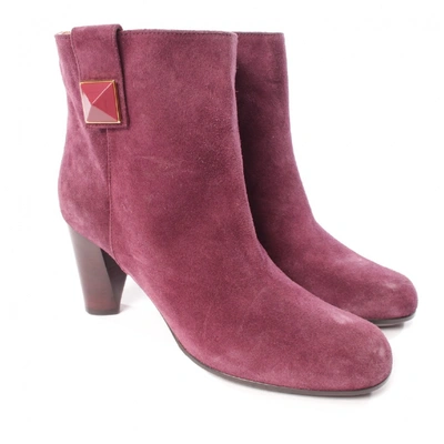 Pre-owned Marc Jacobs Purple Suede Ankle Boots
