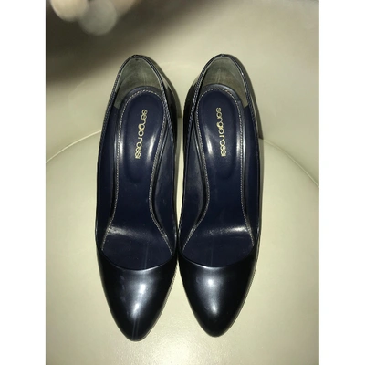 Pre-owned Sergio Rossi Blue Patent Leather Heels