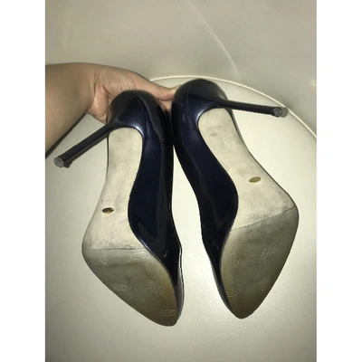 Pre-owned Sergio Rossi Blue Patent Leather Heels