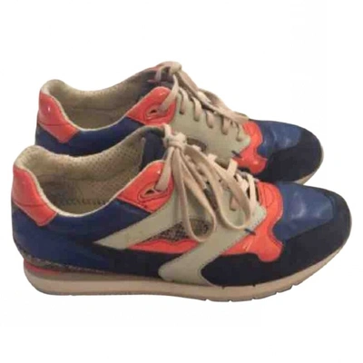Pre-owned Paul Smith Leather Trainers In Blue