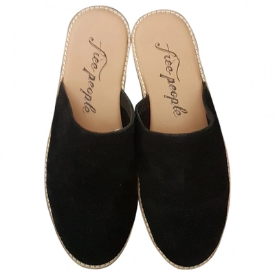 Pre-owned Free People Black Leather Flats