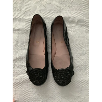 Pre-owned Pretty Ballerinas Black Patent Leather Ballet Flats