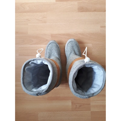 Pre-owned Napapijri Grey Tweed Boots