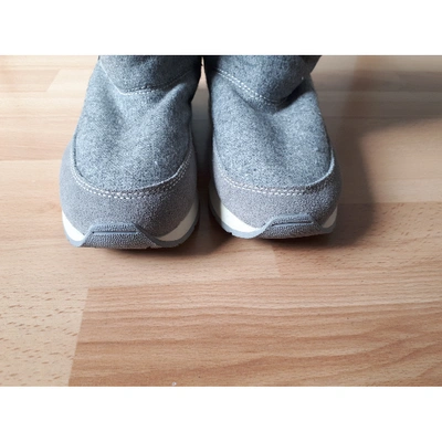 Pre-owned Napapijri Grey Tweed Boots