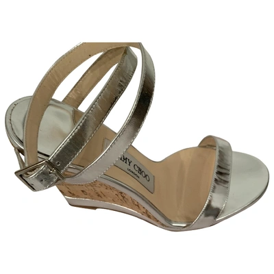 Pre-owned Jimmy Choo Leather Sandals In Silver