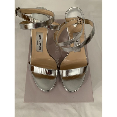 Pre-owned Jimmy Choo Leather Sandals In Silver